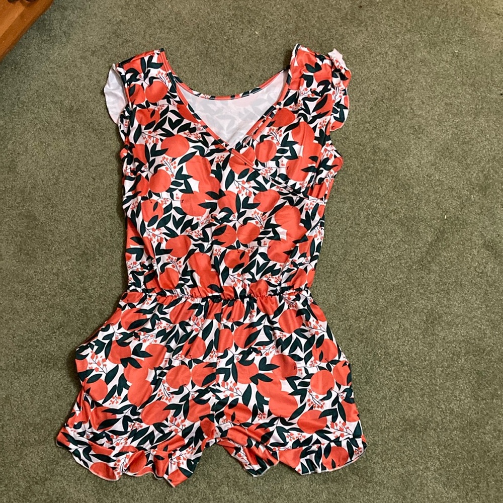 Floral Swim Romper Built-in Bra